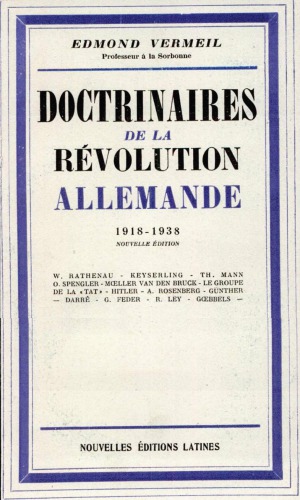 Doctrinaires de la Révolution Allemande 1918-1938