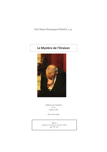 Le mystère de l'oraison
