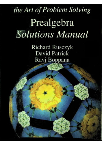 the Art of Problem solving Prealgebra Solutions Manual