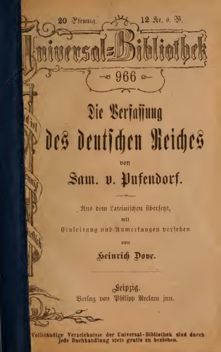 Die Verfassung des deutschen Reiches