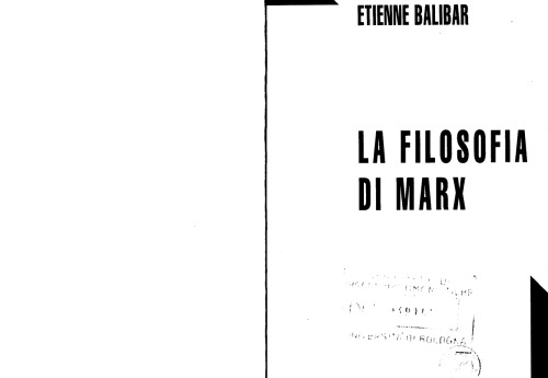 La filosofia di Marx