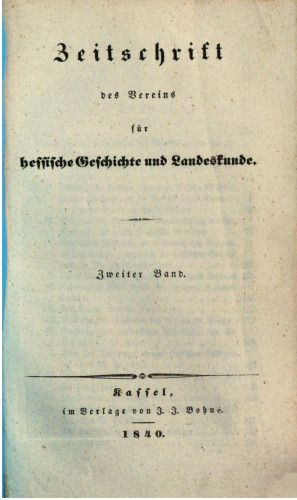 Zeitschrift des Vereins für Hessische Geschichte und Landeskunde