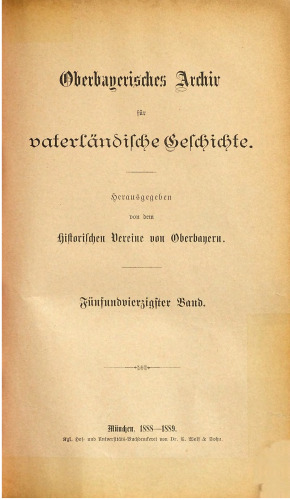 Oberbayerisches Archiv für vaterländische Geschichte