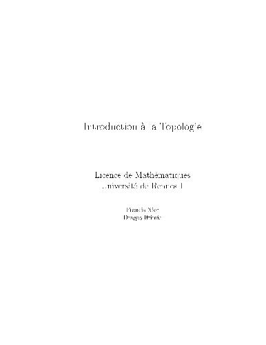 Introduction a la Topologie