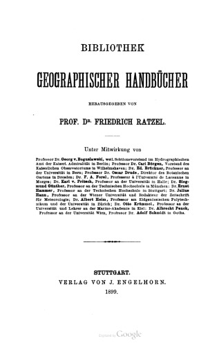 Grundzüge der Anwendung der Erdkunde auf die Geschichte