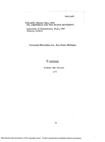 Dr. Ambedkar and the Mahar Movement