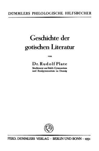 Geschichte der gotischen Literatur