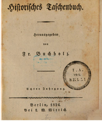 Von der Beendigung des Kongresses zu Laybach bis zum Kongress zu Verona