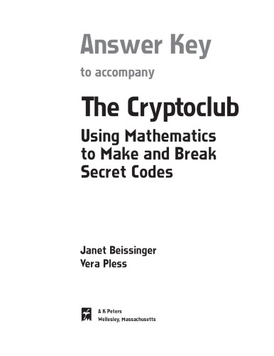 The Cryptoclub Solutions Manuel