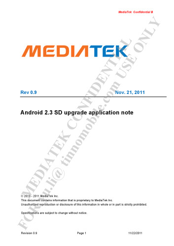 MT6573 Android 2.3 SD upgrade application note