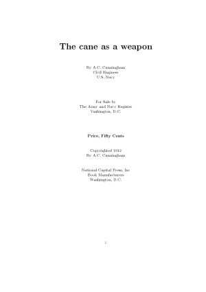 The cane as a weapon.