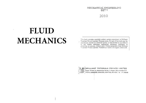 ESE(Mechanical Engineering): Fluid Mechanics