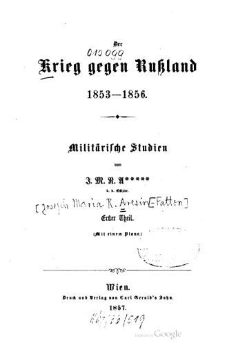 Der Krieg gegen Rußland 1853-1856