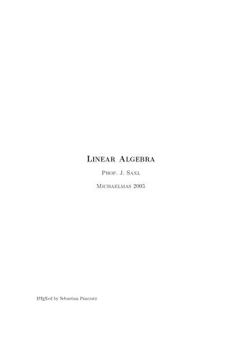 Linear Algebra