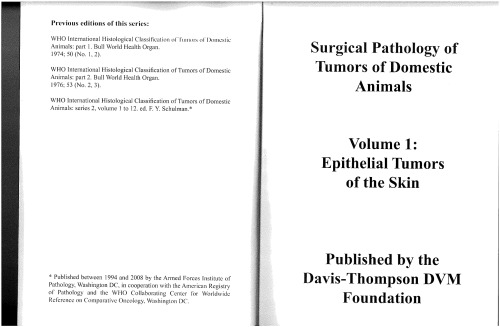 Surgical Pathology of Tumors of Domestic Animals