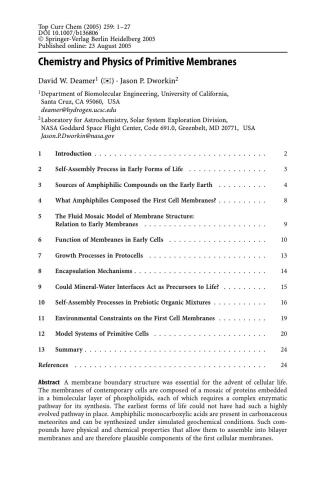 Prebiotic Chemistry