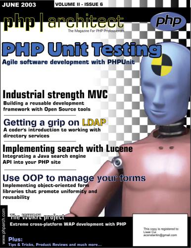 php|architect (vol. 2, issue 6. June 2003)