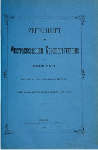 Zeitschrift des Westpreußischen Geschichtsvereins