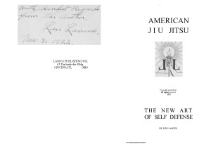 American Jiu Jitsu The New Art of Self Defense