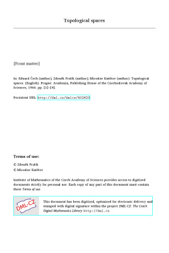 Topological Spaces