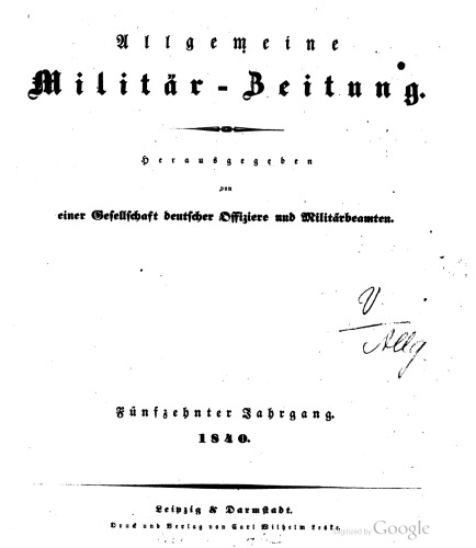 Allgemeine Militär-Zeitung