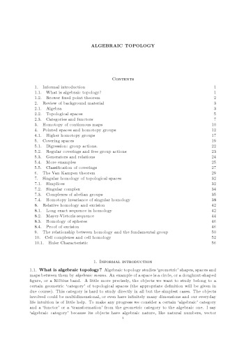 Algebraic topology