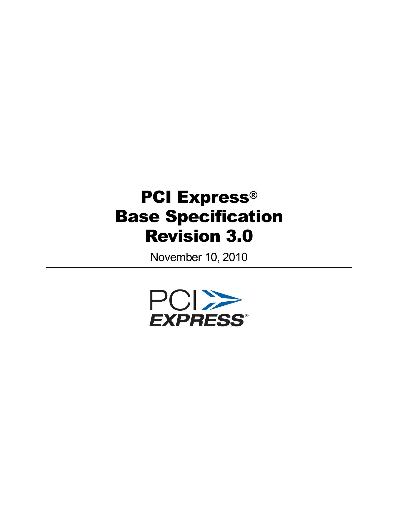 PCI Express Base Specification Revision 3.0
