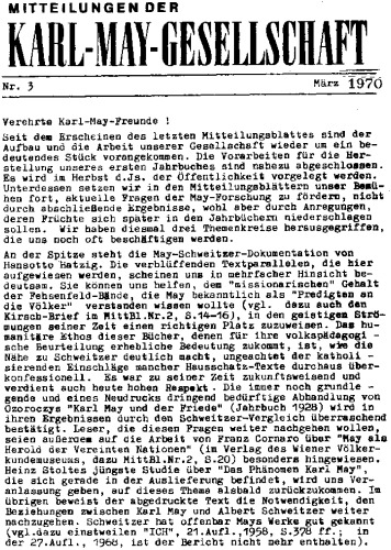 Mitteilungen der Karl-May-Gesellschaft