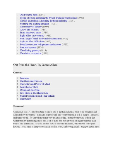 Books of James Allen