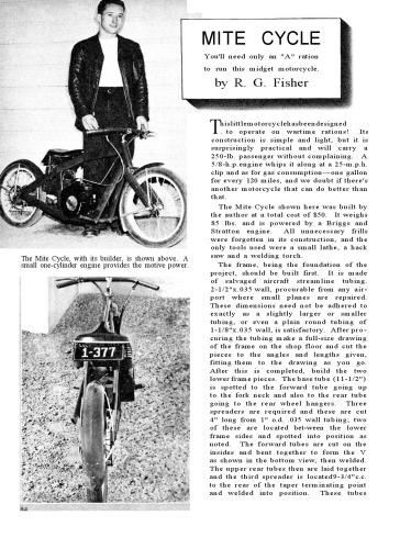 Mite Cycle , DIY Motorcycle Motocycle Plan Plans