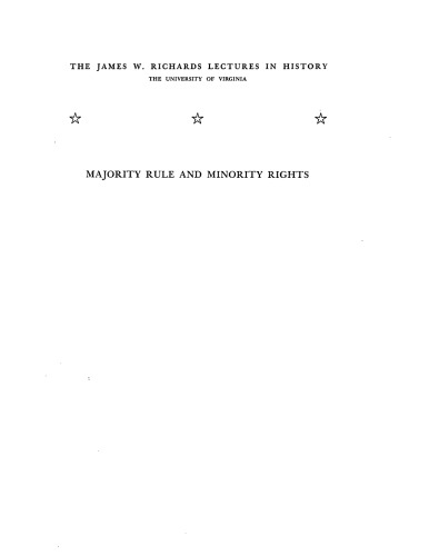 Majority rule and minority rights