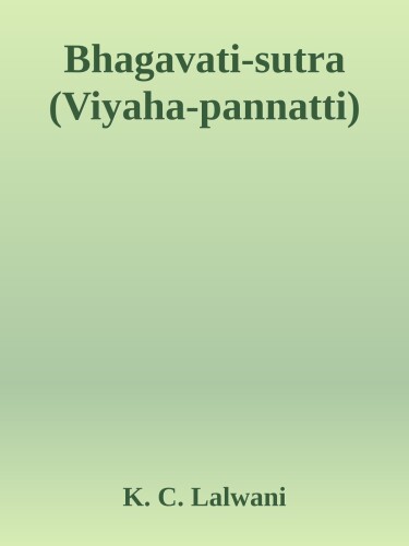 Bhagavati-sutra (Viyaha-pannatti)
