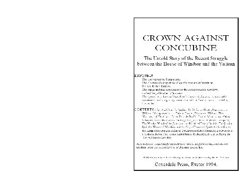 Crown Against Concubine