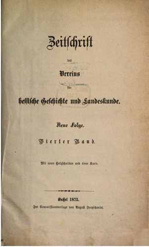 Zeitschrift des Vereins für hessische Geschichte und Landeskunde