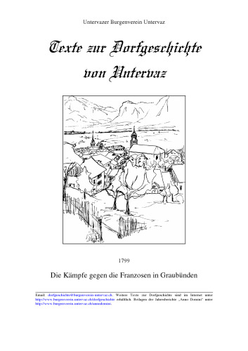 Die Kämpfe gegen die Franzosen im Jahre 1799