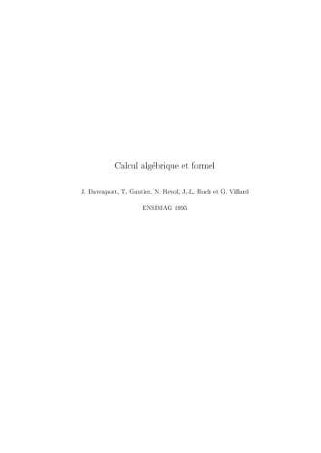 Calcul algébrique et formel