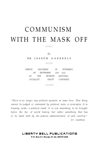 Communism with the Mask Off
