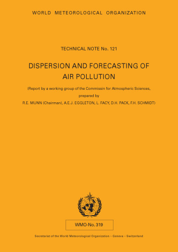 Dispersion and Forecasting of Air Pollution