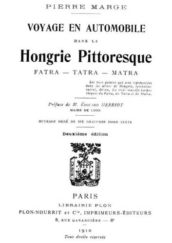 Voyage en automobile dans la Hongrie pittoresque