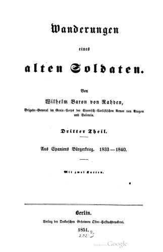 Wanderungen eines alten Soldaten