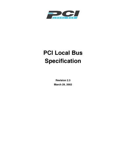 PCI Local Bus Specification, Revision 2.3