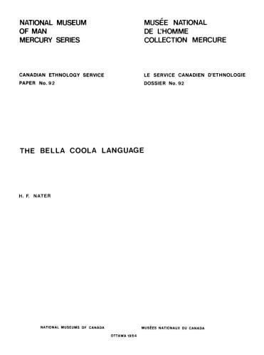The Bella Coola Language