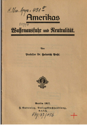 Amerikas Waffenausfuhr und Neutralität