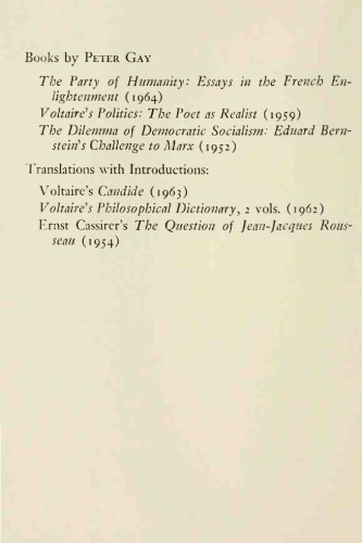 The Enlightenment An Interpretation, Vol. 1 The Rise of Modern Paganism