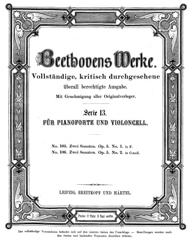Zwei Sonaten op. 5, No. 1 in F