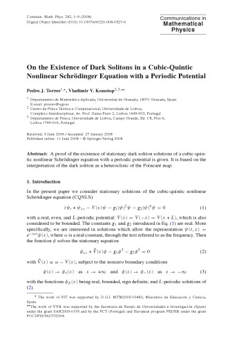 Communications In Mathematical Physics - Volume 282