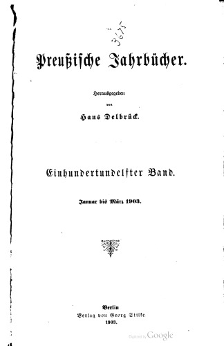 Preußische Jahrbücher