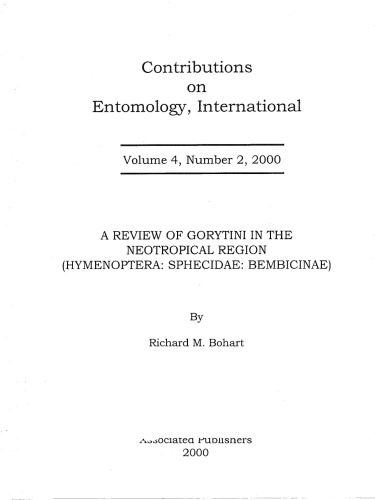 A review of Gorytini in the Neotropical Region (Hymenoptera: Sphecidae: Bembicinae)