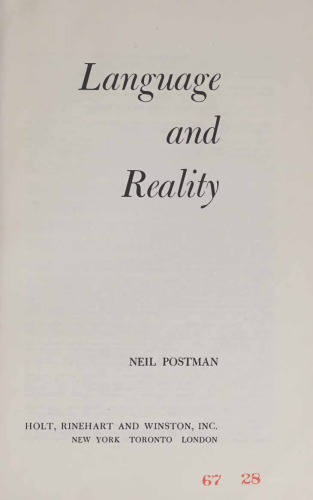 Language and Reality