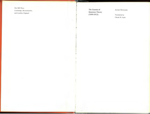 The Genesis of the Quantum Theory 1899-1913